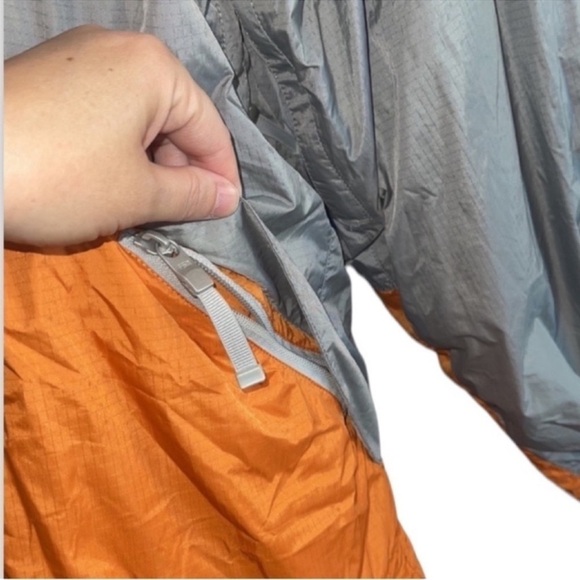 Foursquare mens snowboarding windbreaker jacket grey ish and orange in color - Picture 6 of 11
